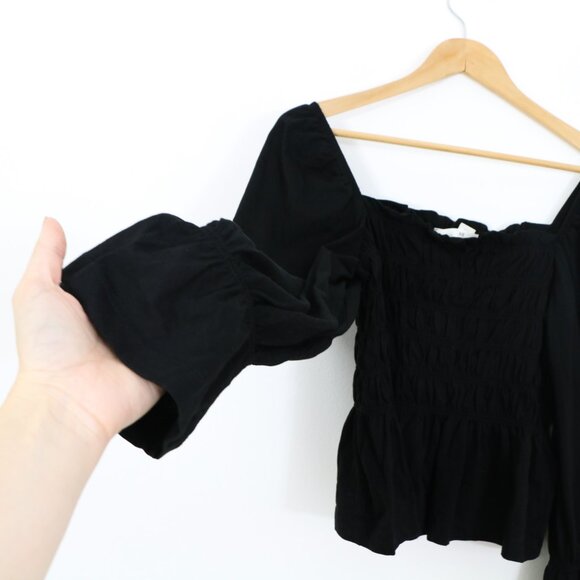 *H&M Black Smocked Top - Picture 8 of 10